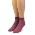 thumbnail image 3 of Warrior Alpaca Socks - Scalloped Edge Ankle Socks with Baby Alpaca & Bamboo for Her - Leaf Green, 3 of 3