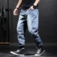 thumbnail image 3 of Pantalones vaqueros holgados de verano con bolsillos para hombre, ropa de trabajo, estilo grunge, estilo gótico, Y2k, años 2000, 3 of 5