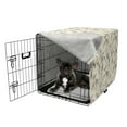 thumbnail image 5 of Boho Dog Crate Cover, Botanical Themed Delicate Pastel Pattern with Natural Field Herbs Print, Easy to Use Pet Kennel Cover Small Dogs Puppies Kittens, 7 Sizes, Cream and Charcoal Grey, by Ambesonne, 5 of 6