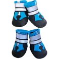 thumbnail image 1 of Botas para perros, botas protectoras para perros, 2 piezas, zapatos para perros, forro antideslizante transpirable (m, azul lago), 1 of 5