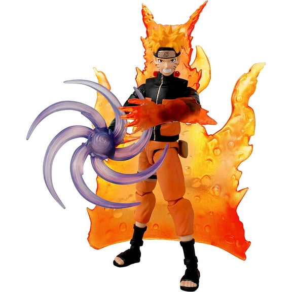 Bandai America: Anime Heroes Naruto Uzumaki Tailed Beast Cloak Action Figure with Articulation (6")