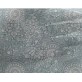 thumbnail image 4 of oneOone Georgette Viscose Dusty Teal Blue Fabric Floral Mandala Artistic Sewing Material Print Fabric By The Yard 42 Inch Wide, 4 of 4