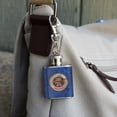 thumbnail image 3 of Rustic Minnesota State Flag Distressed USA Stainless Steel 1oz Mini Flask Key Chain, 3 of 3