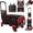 Red-b, variant on Folding Hand , 2 in 1 Portable Heavy Duty Carrying Moving  Cart with 4 Foldable Wheels and Retractable Handle Duty 330lbs (Blue)