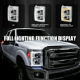 thumbnail image 2 of Spec-D Tuning Chrome Projector Headlights w/ Switchback Sequential LED Bar and Startup Animation Compatible with 2011-2016 Ford F250, F350, F450, F550 Super Duty, Left + Right Pair Headlamps Assembly, 2 of 6