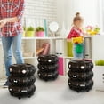 thumbnail image 5 of Modern Halloween Pumpkin Can With Lid And Wheels Large Capacity For Home Use Stylish Living Room Décor, 5 of 5