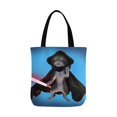 thumbnail image 2 of ASHLEIGH Funny Cartoon Cat Reusable Grocery Bags Shopping Bag Canvas Tote Bag Shoulder Bag, 2 of 3