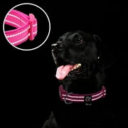 azuza Reflective Dog Collar Super Soft Neoprene Padded Dog Collars with ID Tag Ring for Small Medium Large Dogs