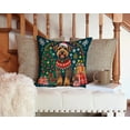 thumbnail image 5 of White English Bulldog Christmas Fabric Decorative Pillow 14 in x 14 in, 5 of 61