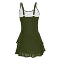 thumbnail image 6 of Swim Dress for Women Swimwear Strappy Tummy Control Bathing Suit Full Coverage 2026 Summer Swimsuits with Skirt Army Green S, 6 of 8