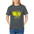 thumbnail image 2 of The Season Essentials All States Collection “United We Stand” 100% Cotton Unisex T-shirt Graphic Tee, Black Light/Yellow, Medium, 2 of 11