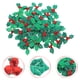 thumbnail image 3 of 100 hojas de acebo navideñas con bayas para decoración de fiestas, apliques de tela para manualidades, 3 of 7