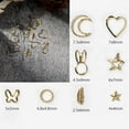 thumbnail image 1 of Zhaomeidaxi Nail Art Charms Accessories Gold Metal Punk Star Moon Heart Triangle Square Rivet Gems Nail Art Jewels Decal for Girls Fingernails & Toenails Decorations, 1 of 8