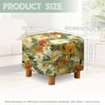 thumbnail image 5 of TSOVTHRID Floral Oil Painting Print Ottoman Cover Square, Stretch Ottoman Slipcover Square Removable Soft Storage Ottomans Foot Rest Cover with Elastic Bottom, 5 of 6