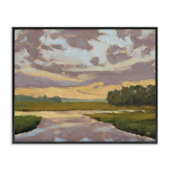 Stupell Industries Lowcountry Sunset Palette Black Framed Giclee Art, design by Carson Overstreet