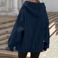 thumbnail image 4 of Women's Zip Up Hoodies Casual Long Sleeve Sweatshirts Fall Track Jackets Long Sleeve Solid Color Jacket, Zipper Jackets with Pockets, Loose Fit Sweatshirt, Fall Hoodie for Ladies, Fashion Clothes, 4 of 9