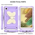 thumbnail image 7 of FJLBDE Case for Samsung Galaxy Tab A7 Lite 2021 8.7 inch SM-T220/T225/T227 with Butterfly Stand, Shockproof Protective Tablet Cover with Shoulder Strap for Kids Girls, Beige Purple, 7 of 7