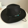 thumbnail image 2 of Visland Men & Women's Woolen Cowboy Cowgirl Hat Western Outback w/Wide Brim, 2 of 8