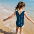 thumbnail image 5 of Shadoumai Girls Swimsuit One Piece Size 6 Ruffle Tankini with Shorts Quick Drying Crossback Floral Print Girls Bathing Suit Swimwear Shorts and Skirt Cutout Adjustable Straps, 5 of 5