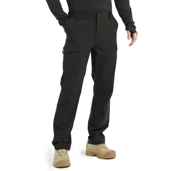 Hiauspor Men's Cargo Pants Waterproof Quick Dry Lightweight Hiking Pants with 7 Pockets