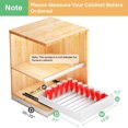 thumbnail image 2 of 2Pack Pull out Cabinet Organizer, 21"Deep,Slide out Drawers for Kitchen Cabinets, Pull-Out Home Organizers with Adhesive Nano, Roll out Sliding Shelves for Bathroom, Pantry,Under Sink Storage,White, 2 of 9