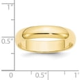 thumbnail image 3 of 10K Yellow Gold 10Ky 5mm Half Round Band Size 6 Made In United States 1hr050-6, 3 of 5