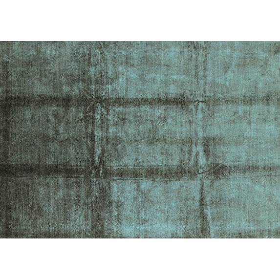Ahgly Company Indoor Rectangle Oriental Light Blue Industrial Area Rugs, 2' x 4'