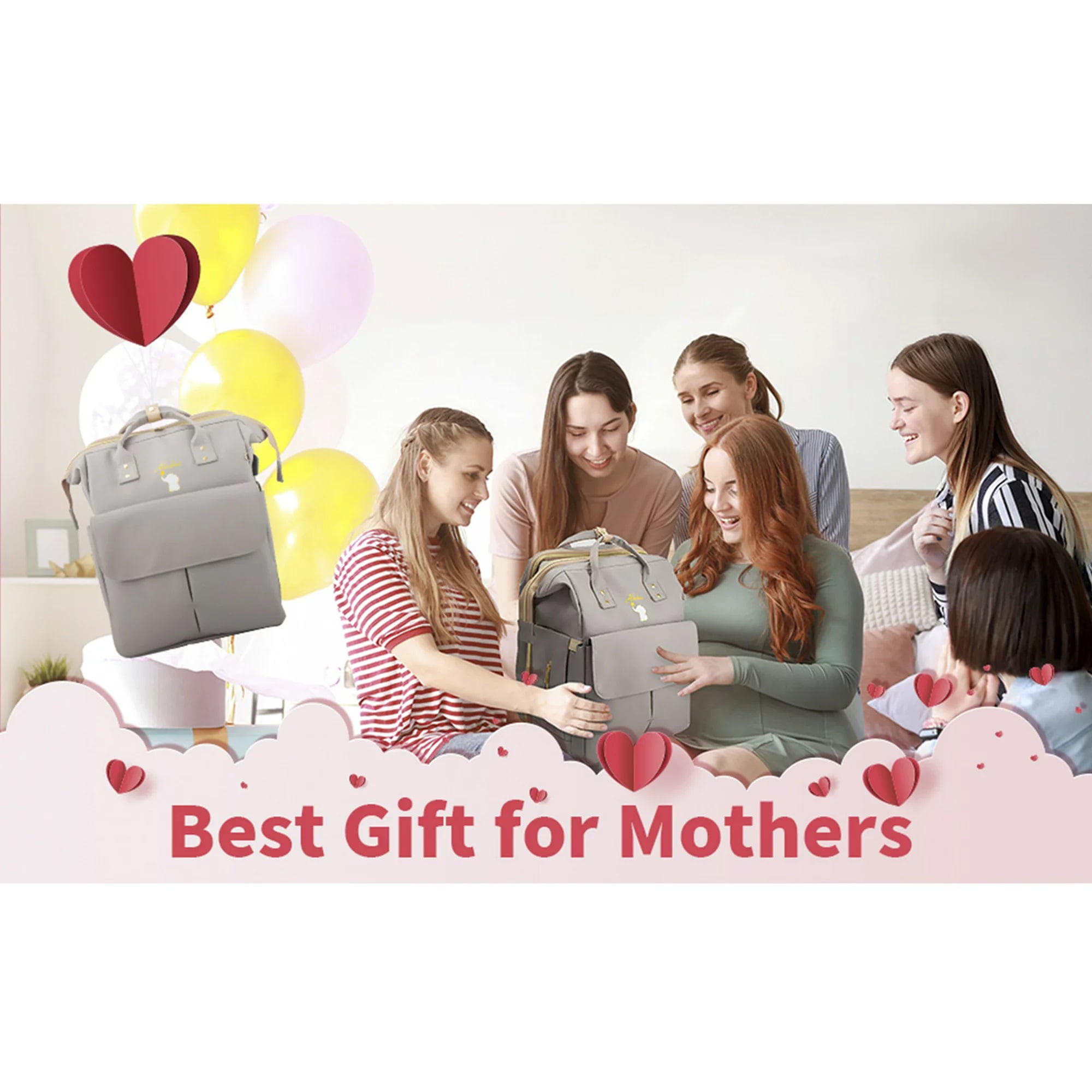 AKSHA Baby Diaper Bag Backpack with Changing Station and USB Port