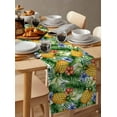 thumbnail image 6 of Pineapple Table Runner 48 Inches, Yellow Tropical Fruit Palm Leaf Floral Summer Bed Runner Dresser Scarves Tabletop for Indoor Outdoor Parties/Ceremony/Banquet, 13" x 48", 6 of 8