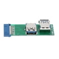 thumbnail image 2 of Tablero Convertidor de Adaptador USB 3.0 Perfecl de 20 Pines a Doble Puerto USB 3.0, 2 of 7