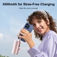 thumbnail image 2 of Portable Charger, Mini Power Bank for iPhone 17 16 15 14 13 12, 4500mAh Battery Pack for Android, Pocket Sized with Dual Output, Ideal for Traveler(Pink), 2 of 8