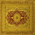 thumbnail image 1 of Ahgly Company Indoor Square Medallion Yellow Traditional Area Rugs, 6' Square, 1 of 4