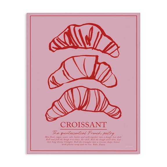 Stupell Industries Contemporary Croissant Breakfast Pastry Canvas Art, 16 x 20, by Jenaya Jackson
