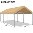 thumbnail image 4 of Cubierta para carport Vanteriam 305 x 610 cm impermeable color beige, 4 of 7