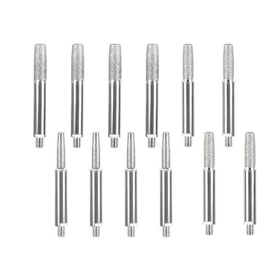 NATEFEMIN Chainsaw Sharpening Bits Set 12 PCS Carborundum 3 Sizes Hand Crank Jigs for 12-20” Chainsaws