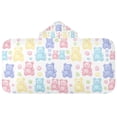 thumbnail image 5 of Yayeee Kids Hooded Towel with Hand Pockets Beach Soft Absorbent Bath Wrap 50 x 23.5 inch, Colorful Gummy Bears Pattern, 5 of 5