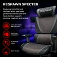 thumbnail image 4 of RESPAWN SPECTER Ergonomic Office Chair with Lumbar Support, Headrest, Adjustable Arms - Comfy Breathable Mesh Computer Desk Seat for Home Office, High Back Reclining Gaming Chairs for Adults - Gray, 4 of 7