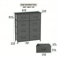 thumbnail image 4 of [8 Drawer Storage] Dressers For Bedroom Closet Organizers And Storage Drawer Wooden Top Storage Cabinet, Home Display Cabinet,Tall Dressing Table Fabric Storage Tower,Suitable For Wardrobes,Entrances, 4 of 7