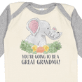 thumbnail image 4 of Inktastic You're Going to Be a Great Grandma Elephants with Flowers Boys or Girls Long Sleeve Baby Bodysuit, 4 of 5