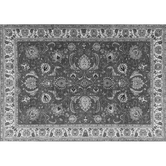 Ahgly Company Indoor Rectangle Persian Gray Traditional Area Rugs, 5' x 8'