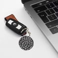 thumbnail image 6 of Naloa Black Leopard Print Round Keychain Keychain Key Ring, Key Tag, Key Chain Bulk for Gift Accessories (Round), 6 of 7