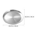 thumbnail image 3 of SHISUYAN 2 Pcs Assiettes à Viande en Acier Inoxydable Assiettes de Buffet Plateaux de Rangement pour Maison Restaurant, 3 of 8