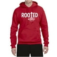 thumbnail image 2 of Wild Bobby Rooted in Christ Inspirational/Christian Unisex Graphic Hoodie Sweatshirt, Red, X-Large, 2 of 5