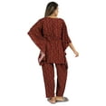 thumbnail image 4 of Phagun Pajamas Set For Women Printed Kaftan Sleepwear kimono Sleeve Asian Nightwear, 4 of 7