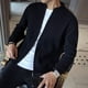thumbnail image 5 of Suéter de otoño e invierno, abrigo, cárdigan de punto de color sólido para hombre, ropa superior informal ajustada para hombre, 5 of 6