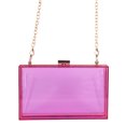 thumbnail image 1 of Trayknick Crossbody Bag Transparent Square Solid Storage Acrylic Multipurpose Messenger Bag for Outdoor Purple, 1 of 13