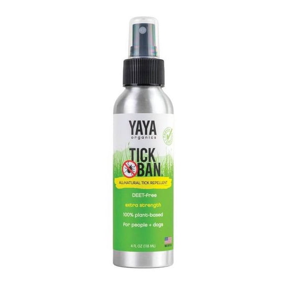Yaya Organics Tick Ban All Natural Extra Strength Tick Repellent Spray Bottle, 4 Oz