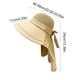 thumbnail image 3 of Sombrero de sol de ala ancha para exteriores,resistente al viento y transpirable,estilo pescador,ideal para viajes,con protección UV,perfecto para la playa,senderismo,ciclismo y como sombrero, 3 of 6
