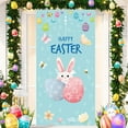 thumbnail image 4 of Decoraciones de Pascua, adornos de Pascua, regalos de Pascua, cortina de puerta de Pascua, lindo conejito, huevos de Pascua, escena festiva, decoración de porche y patio, cubierta de puerta, pancarta, 4 of 6
