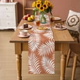 thumbnail image 2 of Palm Leaves Burnt Orange Table Runner 36 Inches, Summer Botanical Coastal Tropical Bed Runner Dresser Scarves Tabletop for Indoor Outdoor Parties/Ceremony/Banquet, 13"x 36", 2 of 9